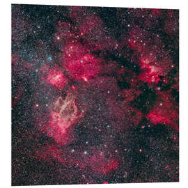 Foam board print Star clusters and nebulas on the Cassiopeia-Cepheus border