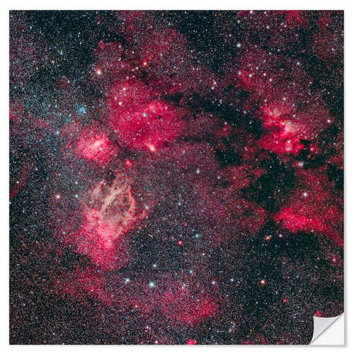 Vinilo para la pared Star clusters and nebulas on the Cassiopeia-Cepheus border