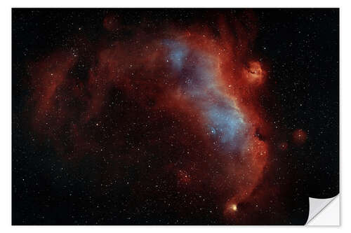 Selvklebende plakat IC 2177, The Seagull nebula in constellation Monoceros