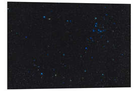 Foam board print Constellation of Coma Berenices with cluster Mel 111 at top right