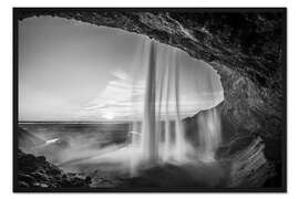 Gerahmter Kunstdruck Seljalandsfoss Wasserfall, Island