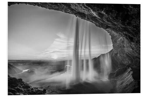 Hartschaumbild Seljalandsfoss Wasserfall, Island