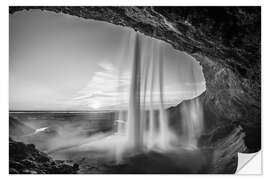 Selvklebende plakat Seljalandsfoss Waterfall, Iceland