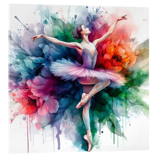 Quadro em acrílico Ballerina in watercolour I