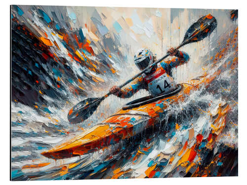 Aluminium print Canoe descent III