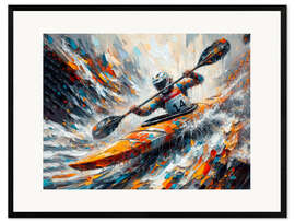 Plakat artystyczny premium w ramie Canoe descent III