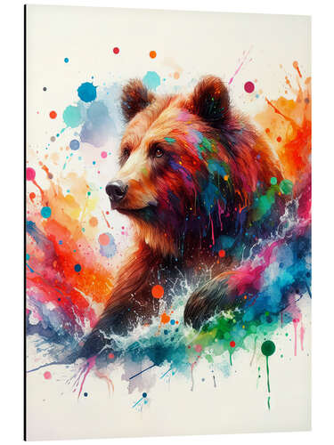 Stampa su alluminio Brown bear in watercolour