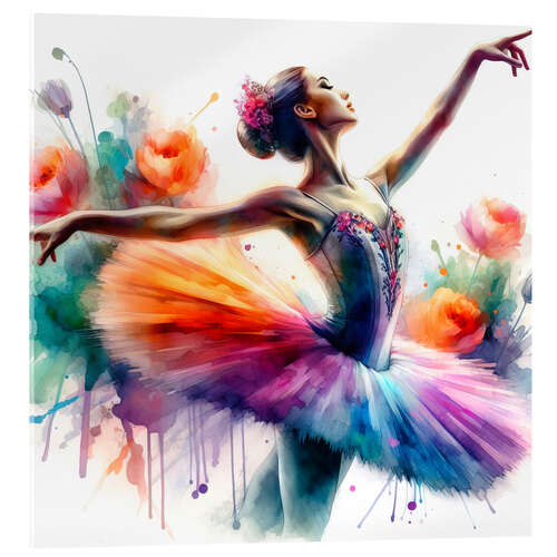 Akrylbilde Ballerina in watercolour II