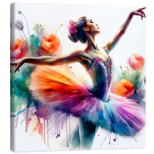 Canvas print Ballerina in watercolour II