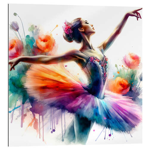 Tableau en plexi-alu Ballerina in watercolour II