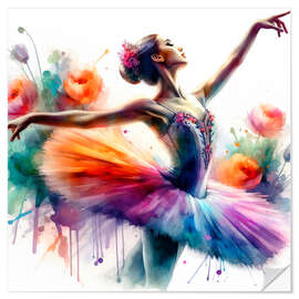 Sticker mural Ballerina in watercolour II