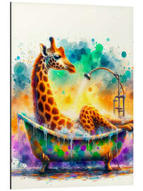 Magnettafel Giraffe in der Badewanne I