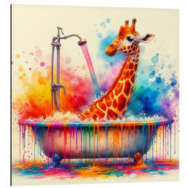 Magnettafel Giraffe in der Badewanne II