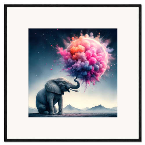 Framed art print Colour explosion in the savannah