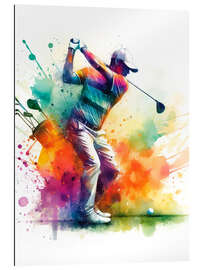 Gallery print Golf player in watercolour