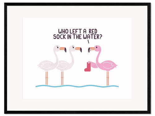 Framed art print Red Sock