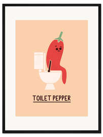 Gerahmter Kunstdruck Toilet Pepper