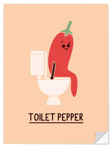 Naklejka na ścianę Toilet Pepper