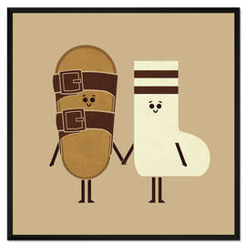 Gerahmter Kunstdruck Socken und Sandalen