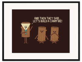 Gerahmter Kunstdruck Campfire