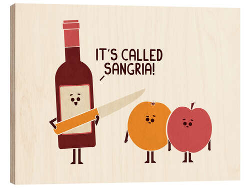 Stampa su legno Sangria