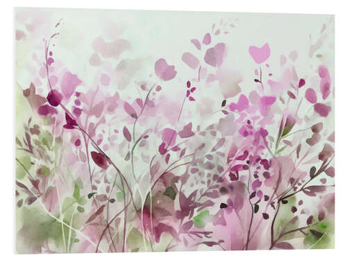 Foam board print Pink Spring Meadow