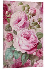 Aluminium print Pink Rose Garden