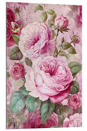 Tableau en plexi-alu Pink Rose Garden