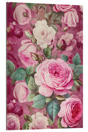 Tableau en plexi-alu Pink Roses