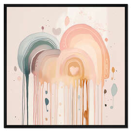 Gerahmter Kunstdruck Rainbow Drizzle II