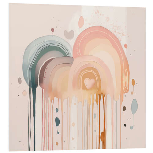 PVC print Rainbow Drizzle II