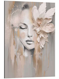 Aluminium print Beige Petal Portrait