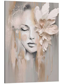 Magnettafel Beige Petal Portrait