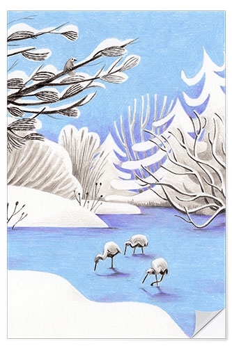 Wandsticker Wintersee