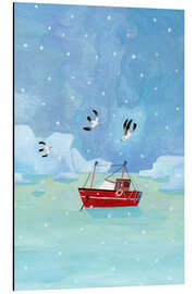 Magnettafel Fischerboot am Nordpol
