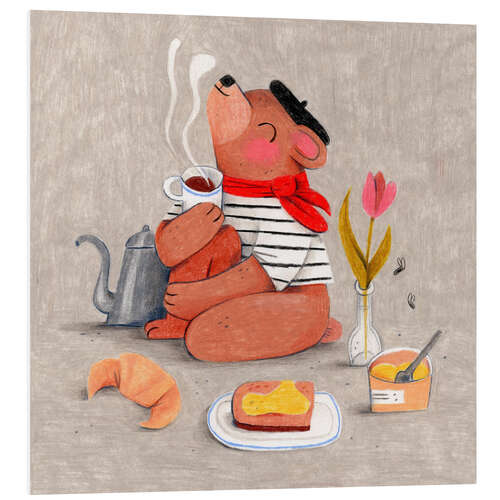 Foam board print Cute French bear