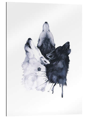 Gallery print Howling Wolves