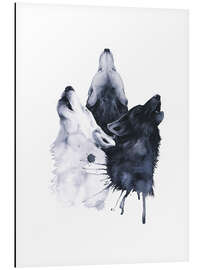 Magnettafel Heulende Wölfe