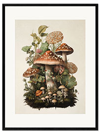 Kunsttryk i ramme Mushroom Kingdom