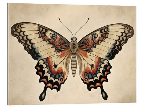 Quadro em plexi-alumínio Boho Vintage Butterfly