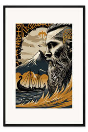 Gerahmter Kunstdruck Wikingerkrieger II