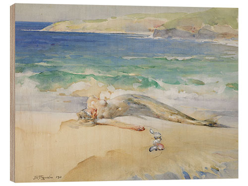 Puutaulu The Sleeping Mermaid