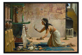 Gerahmter Kunstdruck Die Trauerfeierlichkeiten einer ägyptischen Katze