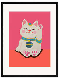 Gerahmter Kunstdruck Maneki-neko - Emanuela Carratoni