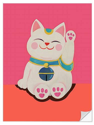 Wandsticker Maneki-neko