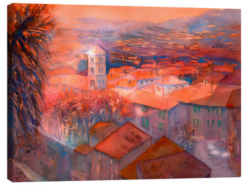 Canvas print Provence Village of Moustiers-Sainte-Marie