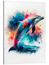 Magnettafel Delfin in Aquarell