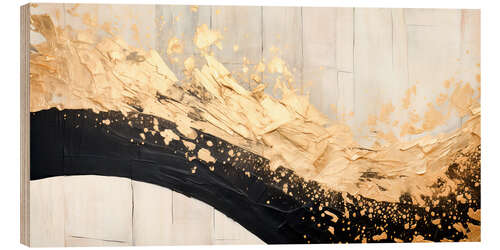 Wood print Cosmic Wave
