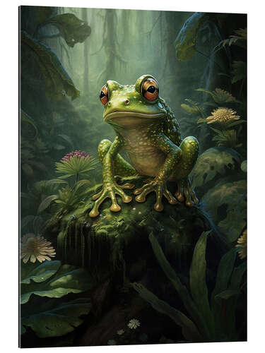 Gallery print Tree Frog in Flower Forest