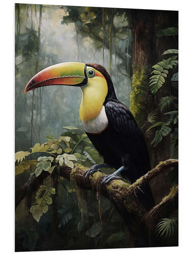 Foam board print Toucan in Deep Forest